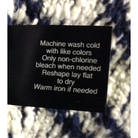 Lane Bryant Cardigan Sweater Wn 26/28 Blue White Striped Open Front Fringe Boho - Picture 11 of 11